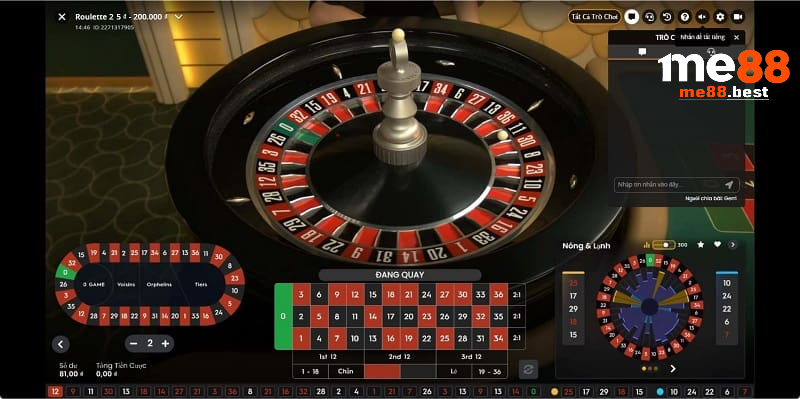 Luật chơi Roulette Me88