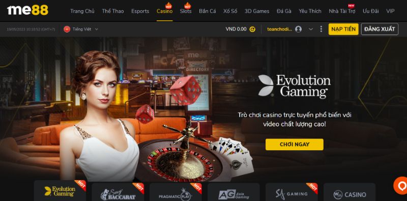 Link truy cập Me88 casino